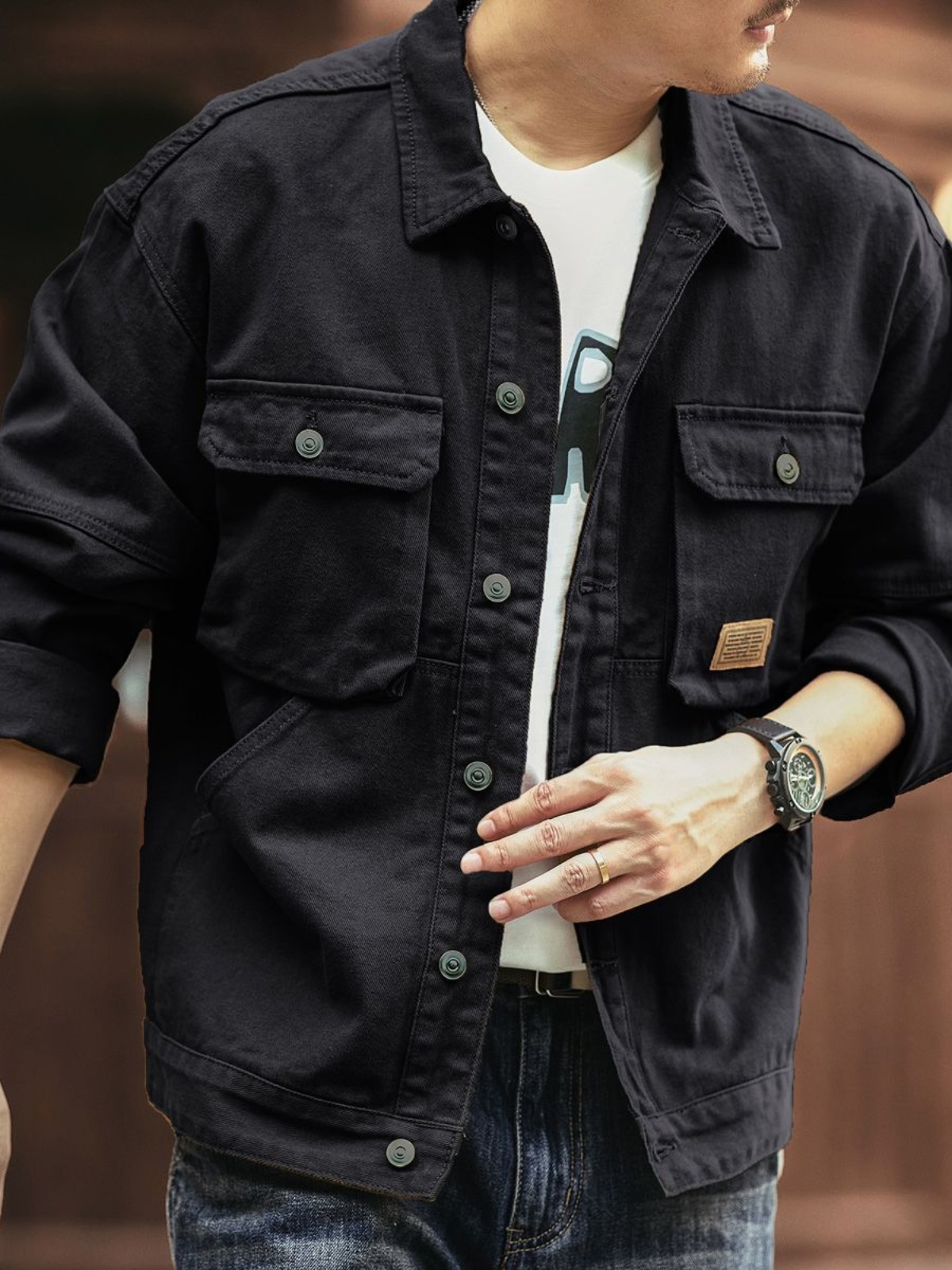 Retro American Denim Jacket Me - Outdoor Hunting Outfit recension och pris