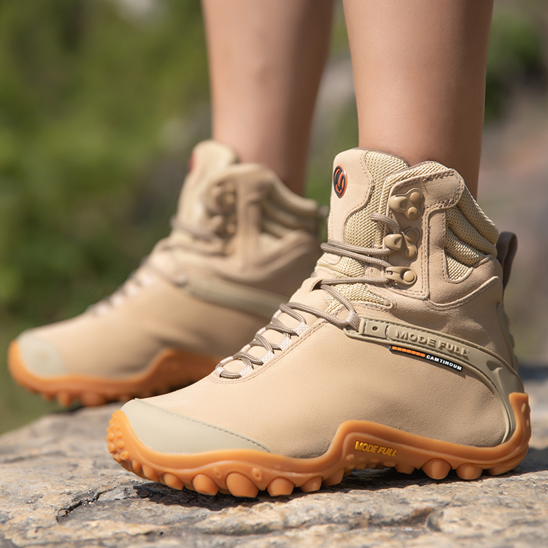 Cow Leather Men Winter Hiking  - Outdoor Hunting Fabric recension och pris