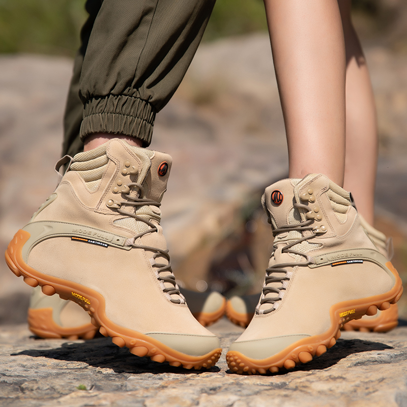 Cow Leather Men Winter Hiking  - Outdoor Hunting Fabric recension och pris